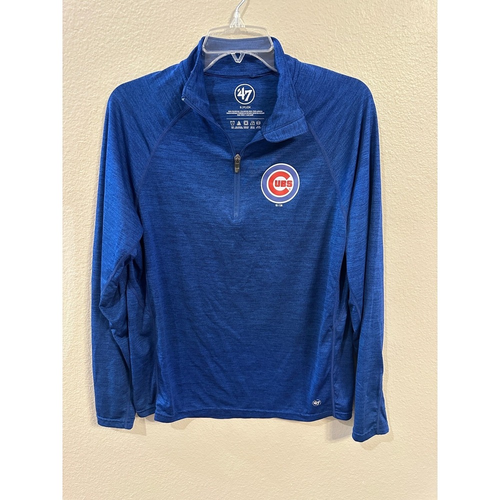 47 Brand Chicago Cubs Pullover Long Sleeve Shirt MLB Baseball Small
